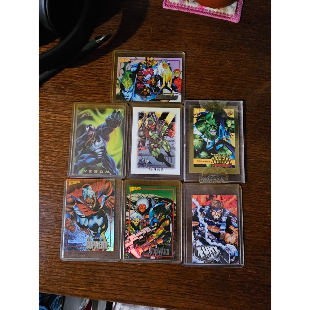 Marvel Comics Trading Cards Lot Venom Cage Supreme Stormwatch‎ Dragon Youngblood